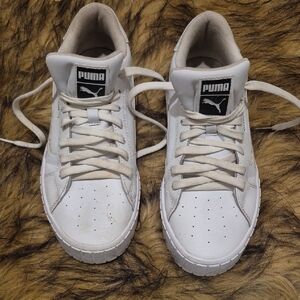 Puma Kids White and Black Sneakers